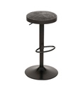 Tabouret de bar Ilsa hauteur ajustable noir et gris JJA 207390A