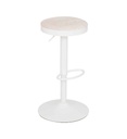Tabouret de bar Ilsa hauteur ajustable blanc et ivoire JJA 207390C