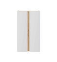 Meuble à chaussures 2 portes blanc/chêne ZAPATEROS 0w7811A