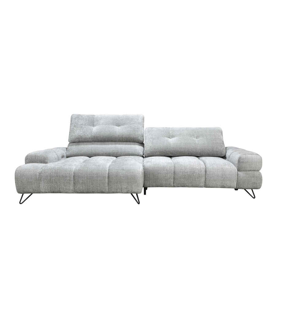 #ANGLE GAUCHE MERIDIENNE XXL-2 DOSSIER AVANCE/RECUL & RELAX ELECTRIQUE-DBS6U5DP00-1886- EB22-TISSU MS350-19B LIGHT GREY