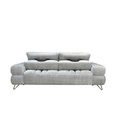 #CANAPE 3 PLACE-2 DOSSIER AVANCE/RECULE-2 RELAX ELECTRIQUE-2 TETIERE LIFTUP-DBS6U5DPJ00- 1886-2xEB46H-TISSU MS350-19B LIGHT GREY