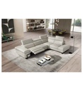 ANGLE DROIT 2,5P 1BR SX/MERIDIENNE TERMINALE DX-RELAX ELECTRIQUE-CUIR CAT 483 GRIGIO CHIARO-BROOKLYN