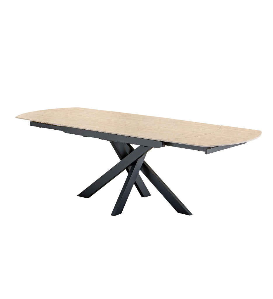 #TABLE CERAMIQUE-AV ALLONGE 160(240)*90 CM-TRAVERTIN-41261TR -FURIANI
