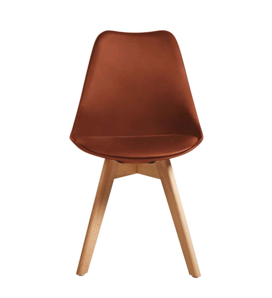 #CHAISE ABS/BOIS-TERRA COTTA-16226TC -NORVEGE
