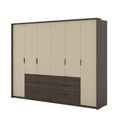 #ARMOIRE 6 PORTES/6 TIROIRS-L274CM-6D6S-24D1OI29-DUNIN OAK/DUNIN OAK/LIGHT BEIGE-MOLA