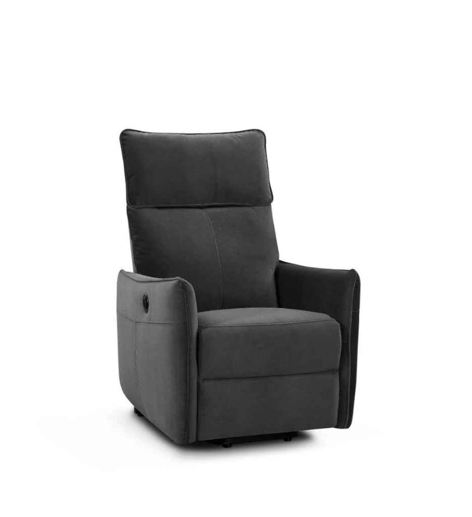 #FAUTEUIL RELAX/LIFT-1111L-TISSU DARK GREY D312-LUCIEN