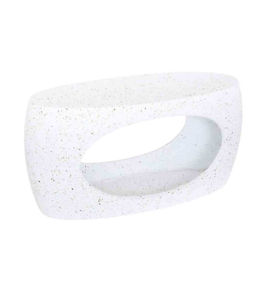 Table basse Narlon long 80 cm blanc JJA 213074