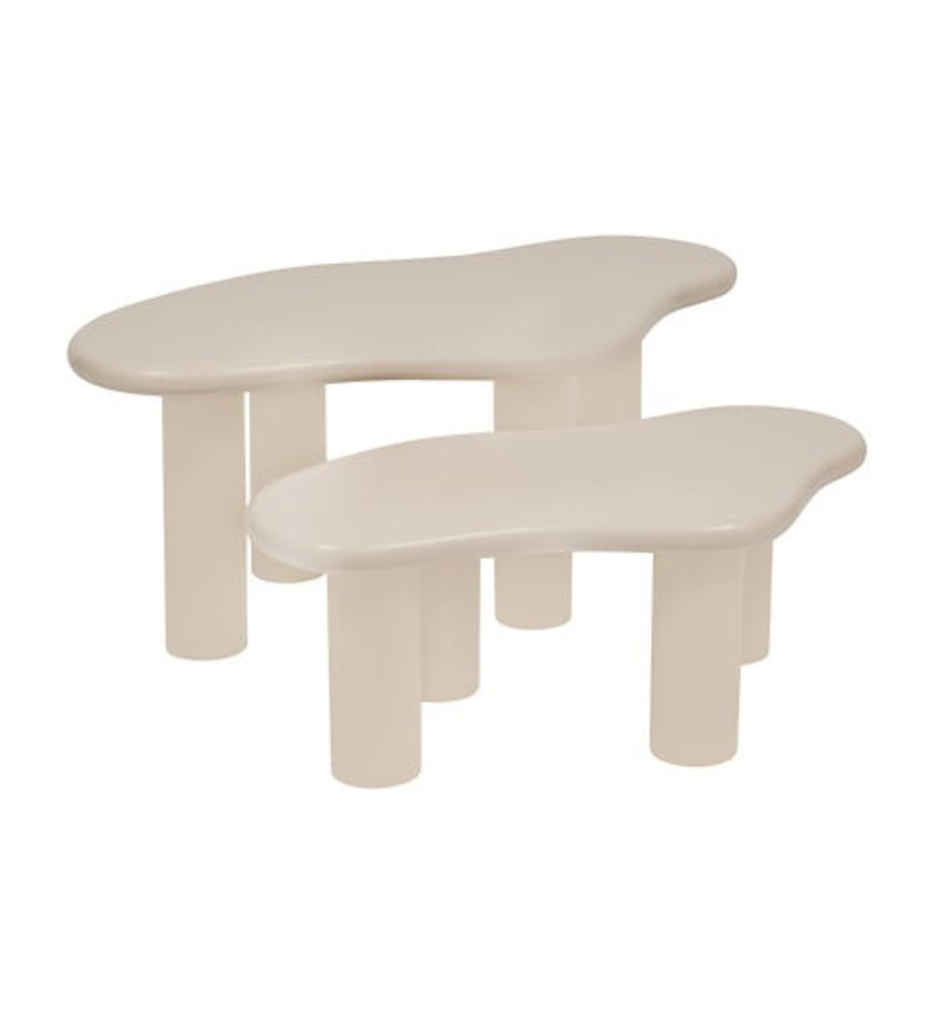 Lot de 2 tables basses Olao ivoire JJA 206092