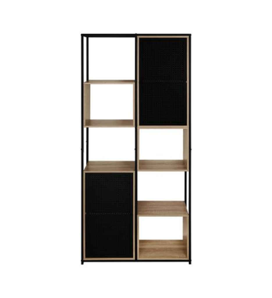 #* Bibliotheque SCANO chêne et noir