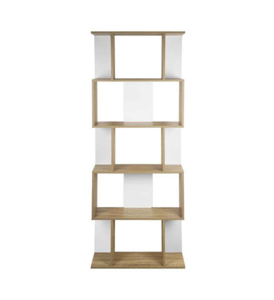 #* Bibliotheque JOYCE chêne et blanc