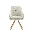 CHAISE AVEC ACCOUDOIRS-PIVOTANTE 180°-TISSU BEIGE -25708LI - MONIQUE
