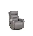 FAUTEUIL RELAX/RELEVEUR-CUIR GRIS FULL LEATHER MASSIVO 428A LIGHT GREY-GUS LIFT