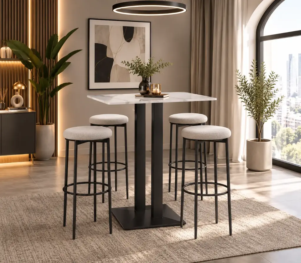 #TABLE 120*70-WHITE CERAMIC-BLACK LEG-KJT7023-CERAMIC