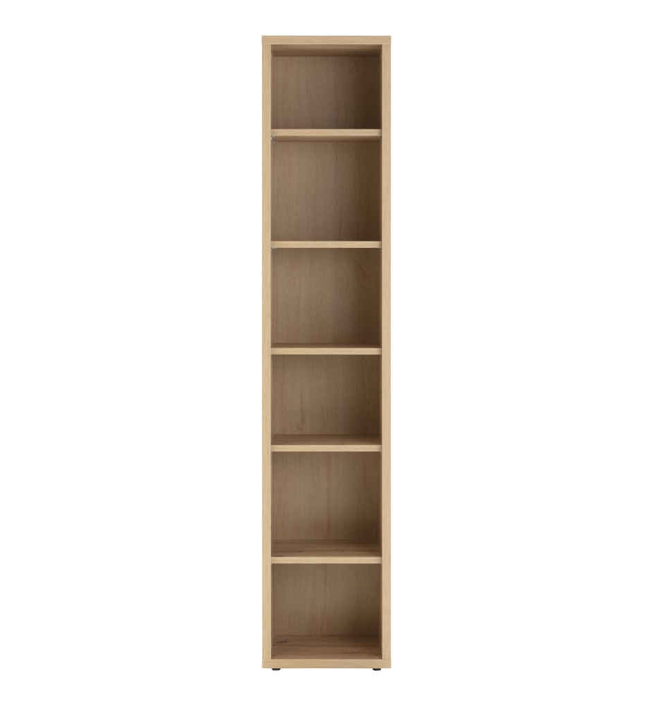 Bibliothèque petite largeur 6 compartiments CHÊNE ARTISAN DESIGNO LB4802K76506