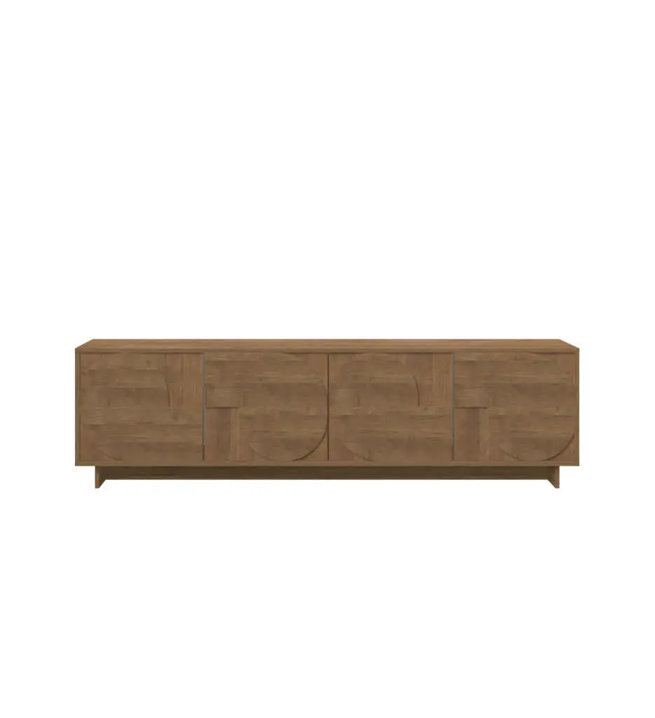 LOWBOARD 4 PORTES-L205 CM-COLORIS MERCURE-203902-09-ZEN