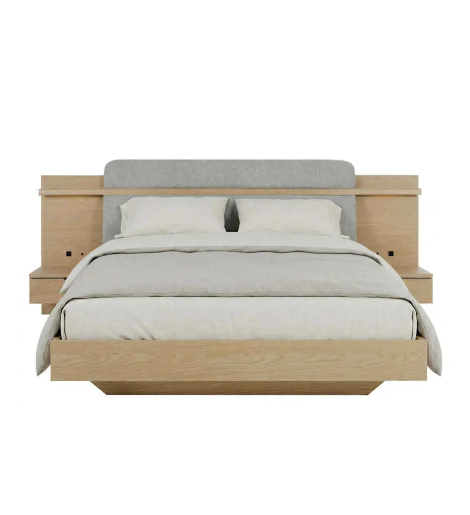 LIT 180*200 CM+2 CHEVETS (1TIROIR) INCLUS-1H7J108-CHENE ROCWOOD-IZADI