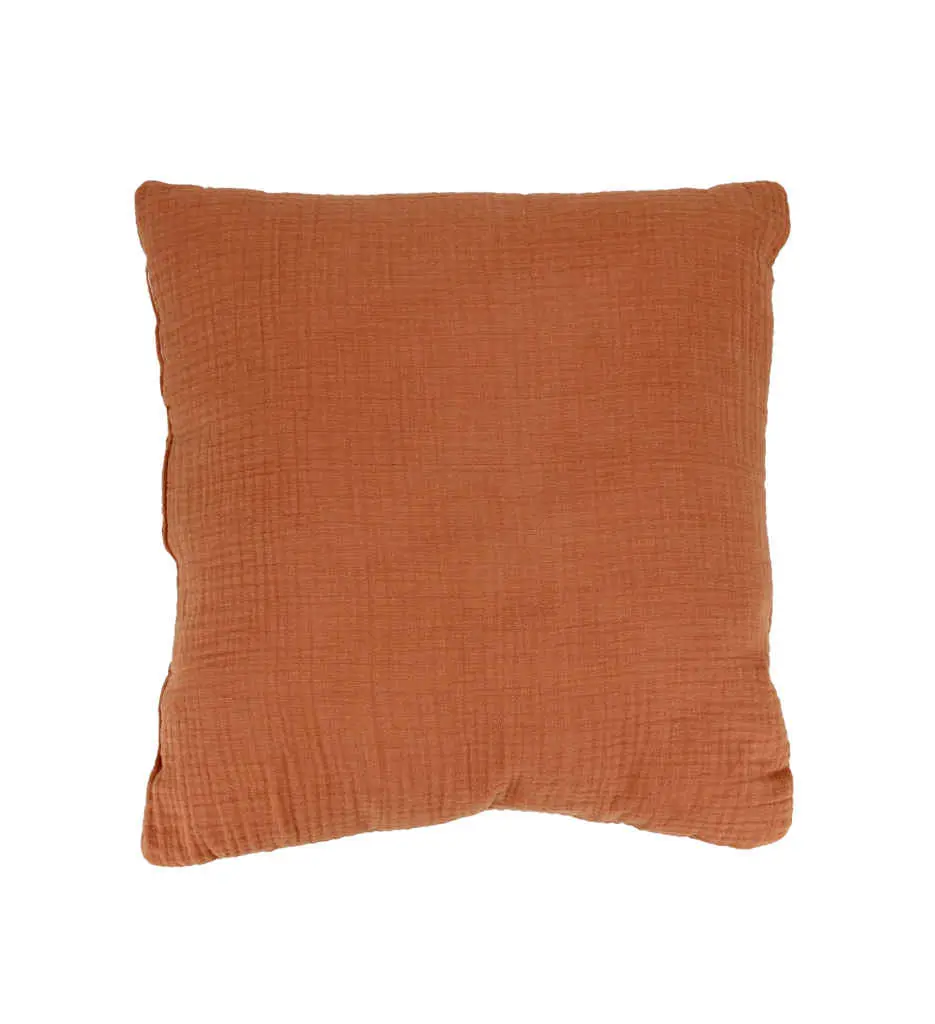 Coussin 40x40 cm Caramel Gaze de coton