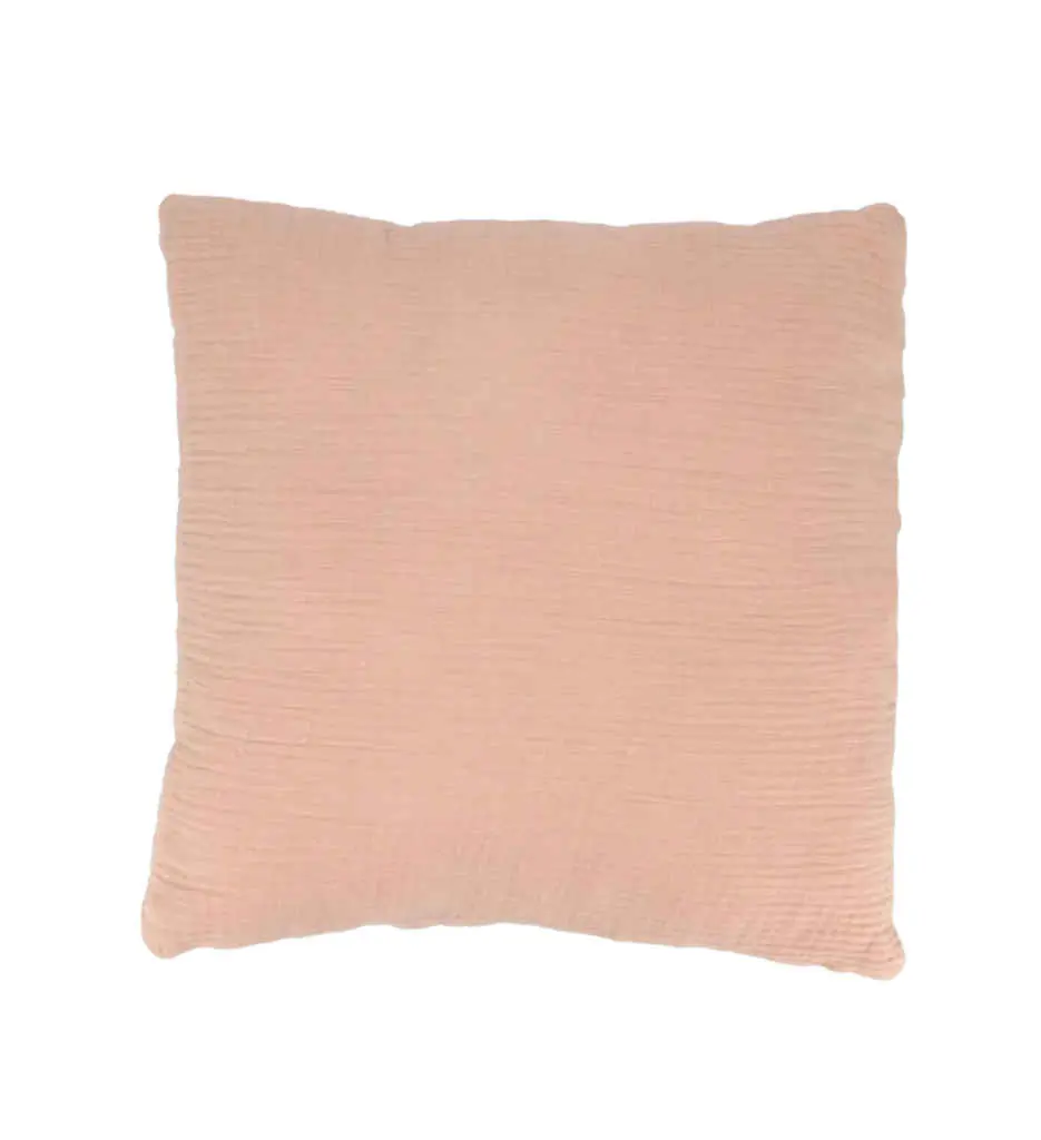 Coussin 40x40 cm Peche Gaze de coton