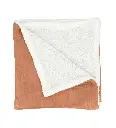 Plaid 130x170 cm Caramel Gaze de coton