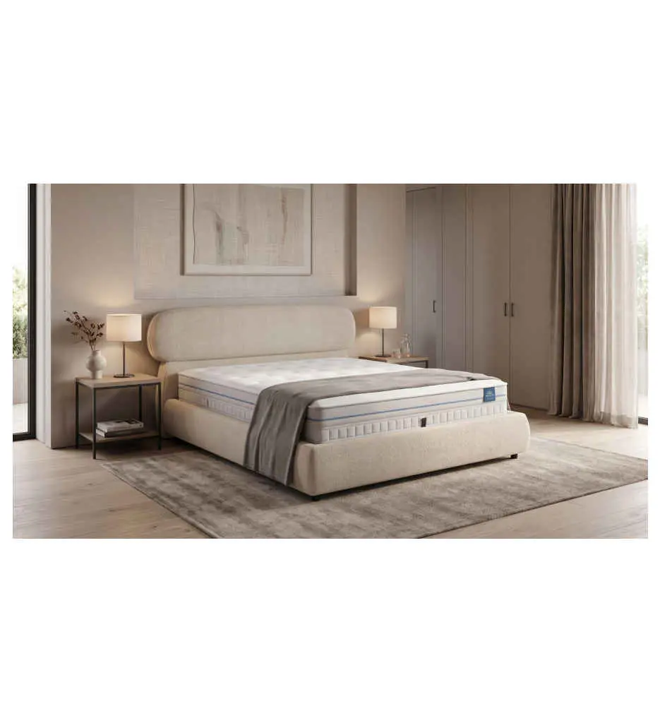 LIT+COFFRE-180*200 CM-TISSU FREYA 210.05 BRUN-HEAVEN