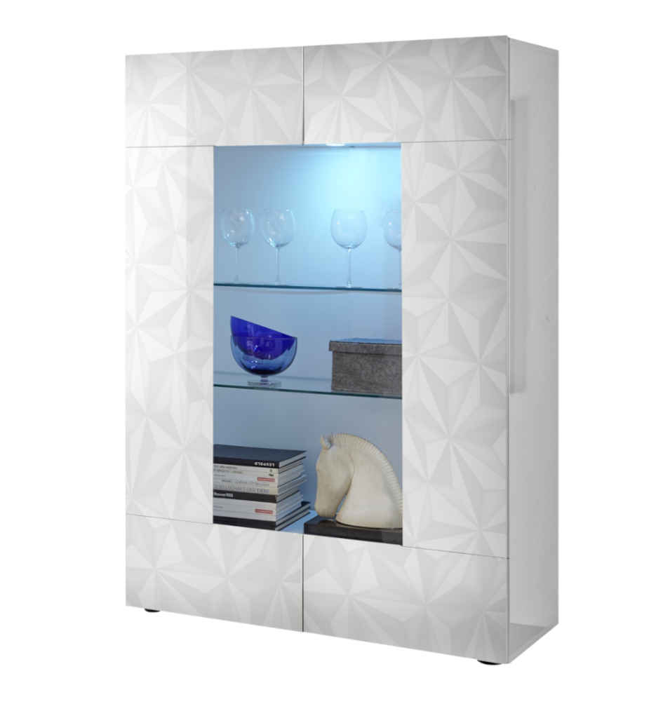 #VITRINE 2T+ECL BLANC - PRISMA-20 90 99 - 0