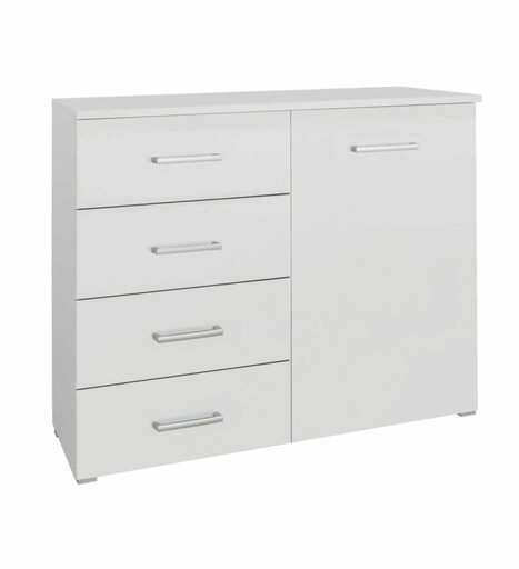 [723218] #COMMODE 4T-1PT-BLANC - MOSBACH-A4M46-66T4