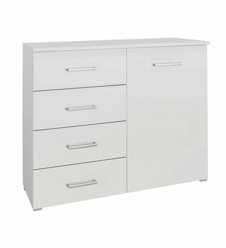 [723218] #COMMODE 4T-1PT-BLANC - MOSBACH-A4M46-66T4