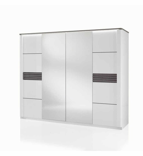 [725290] #ARMOIRE 4PT MIR+LED - VERTIGO