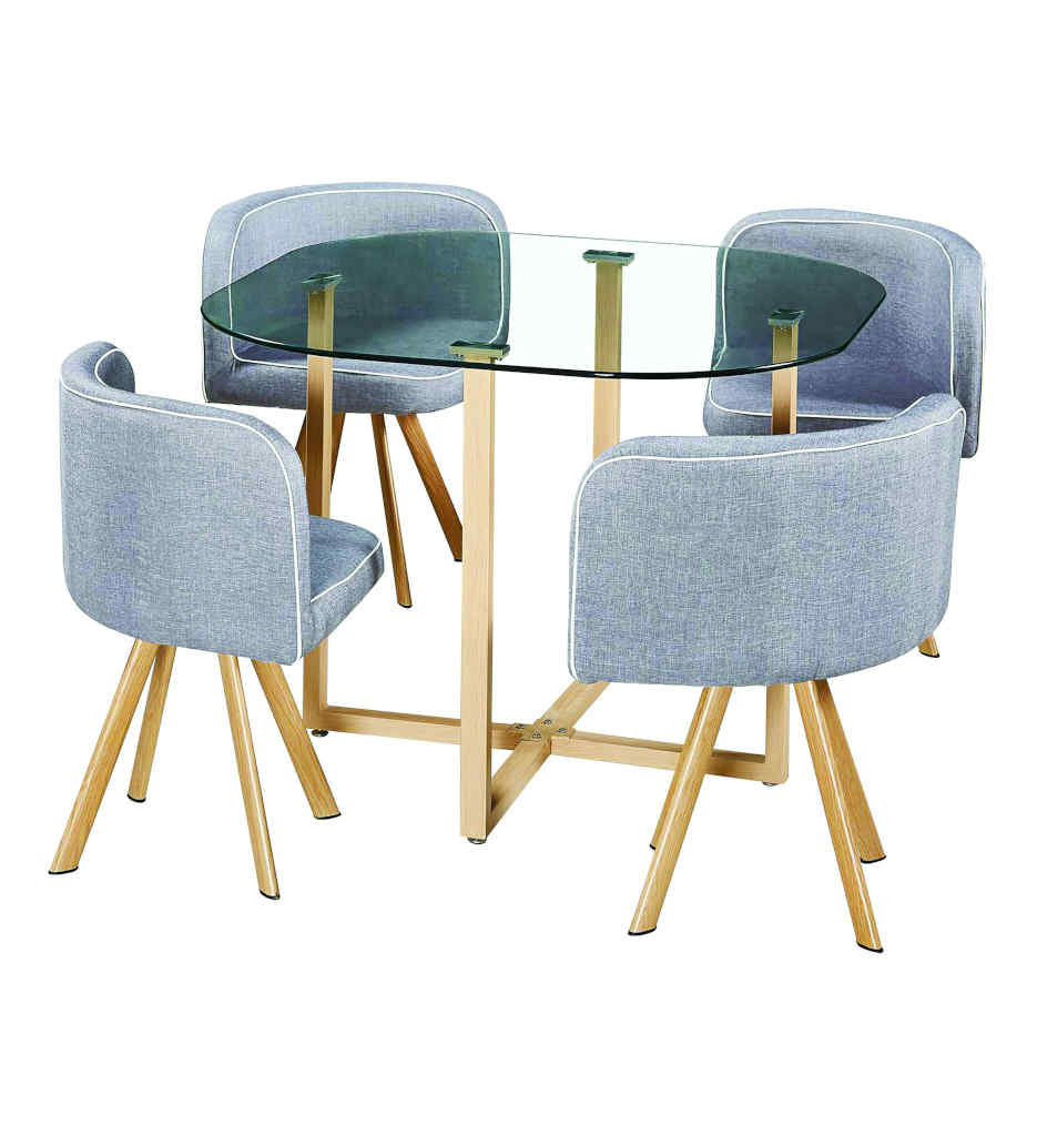 #TABLE  + 4 CHAISES - SCANDI-13704GR