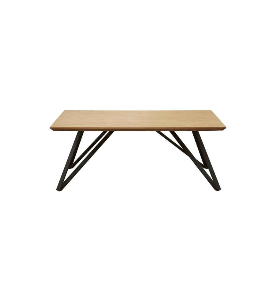 #TABLE BASSE PIEDS METAL NOIR PLATEAU NATUR-ST MORITZ-49124NA