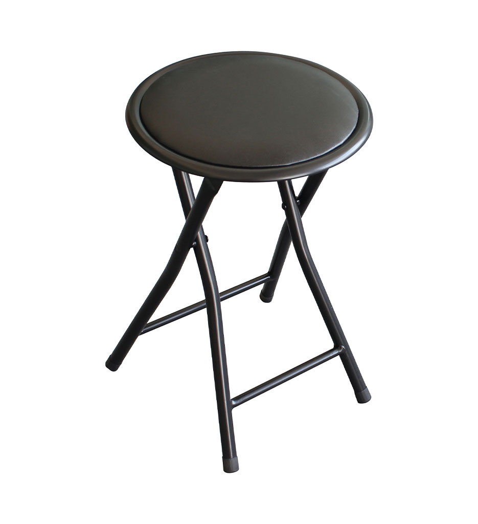 #TABOURET PLIANT - LILAS NOIR