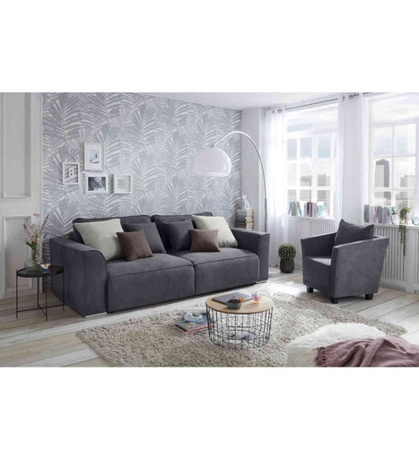 [010035] CANAPE LIT-LAZY LUX3DL-64-572-60x-18 ANTRACIT-