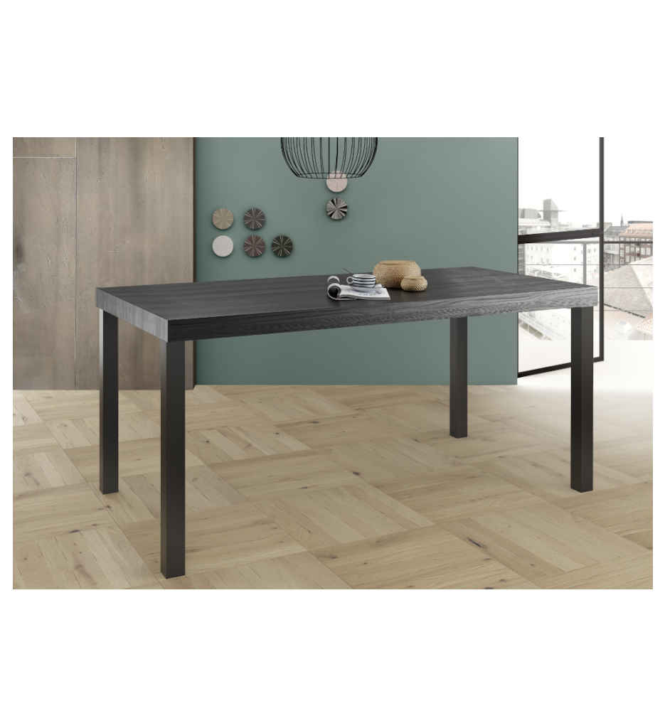 #TABLE189 CM-STEEL-NOIR STRUCTURE-PIEDS METAL