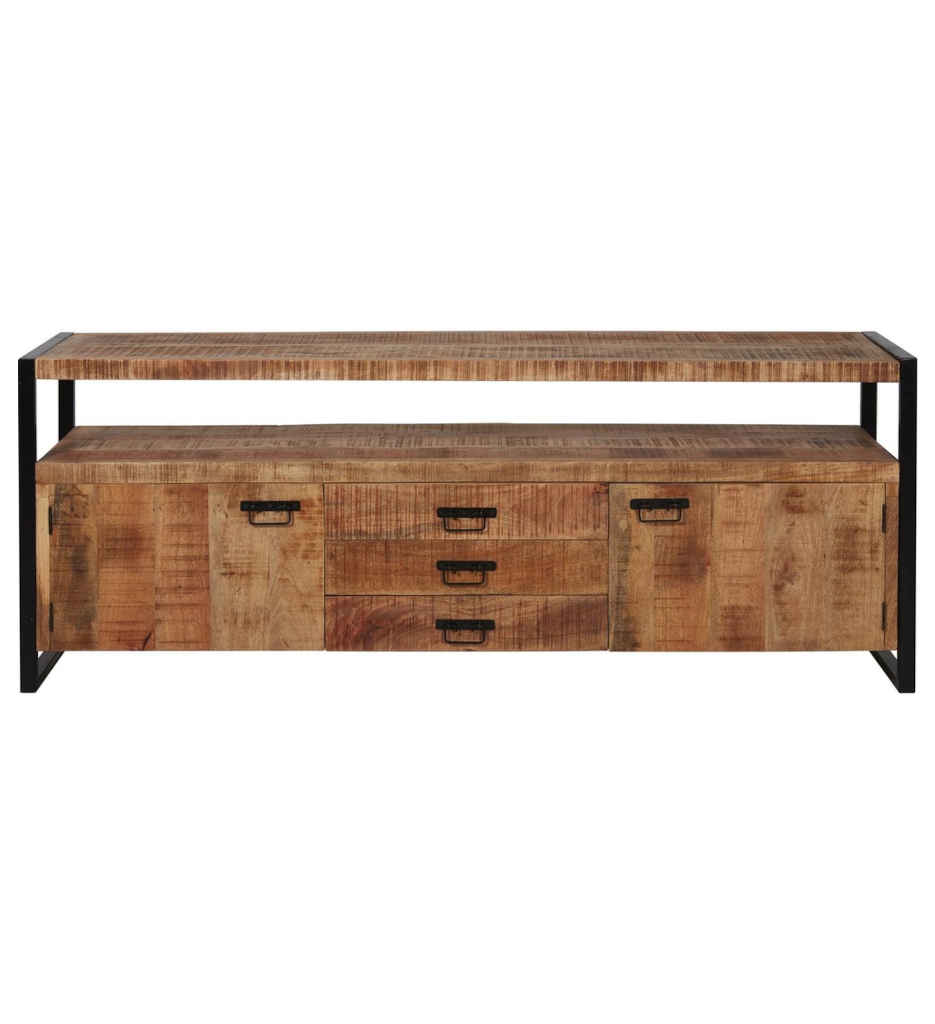 #BAHUT 2 PT/3T 215 CM-18121BS -MANGO MASSIF-MADRAS