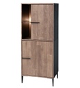 #COLONNE BAR-KB1L-65 CM-ELEGANT BLACK + OLD TEAK - K717-GIORNO