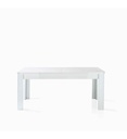 **#TABLE RECTANGULAIRE 4P BLANC-180(220)CM--BELLARIVA