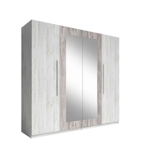 [030028] ARMOIRE 4PT-2MIR-L 228CM-224ZDH20-VERA ARCTIC