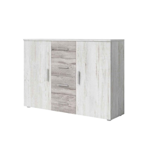 [030030] COMMODE 2PT/4T-132 CM-VERA ARCTIC