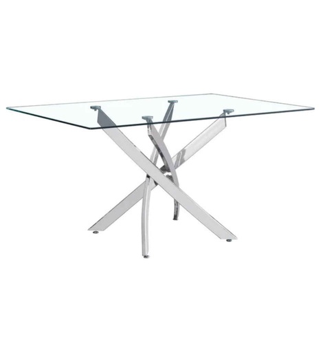[0200138] #TABLE 180X90X75H-52860CR - ROMANE ARGENT