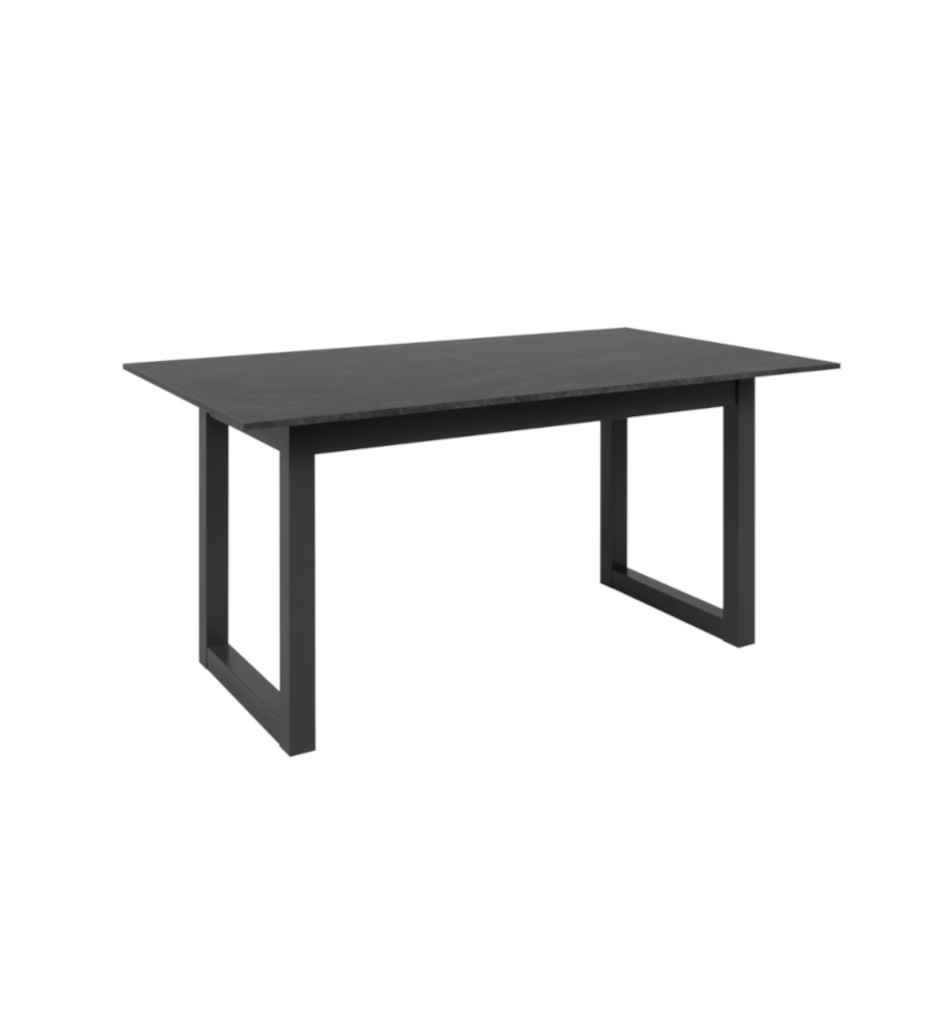 #TABLE AV ALL-160(200)*75*90 CM-NOIR ARDOISE / ANTHRACITE-AUSTIN-003223-80A