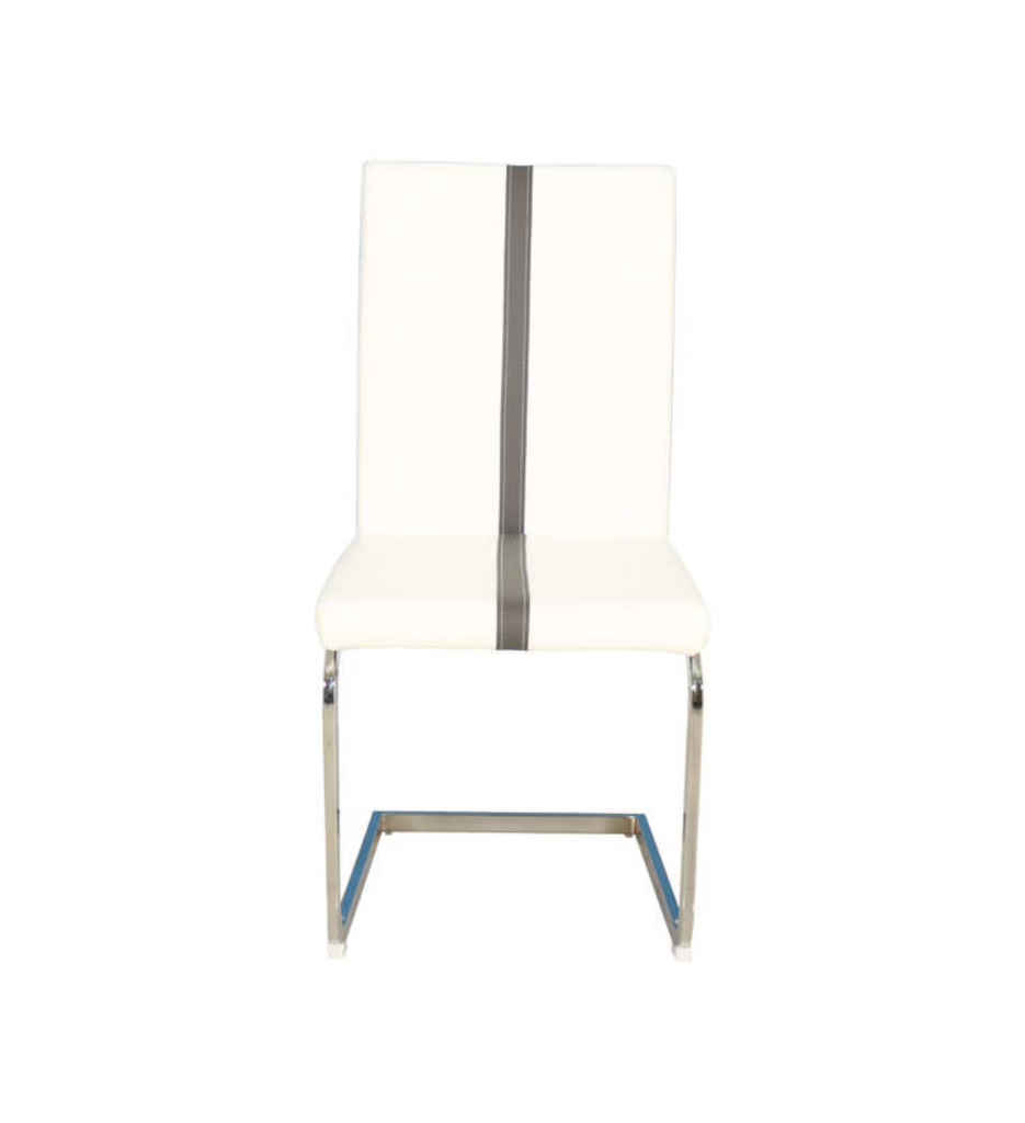 #CHAISE ENZO BLANC/GRIS