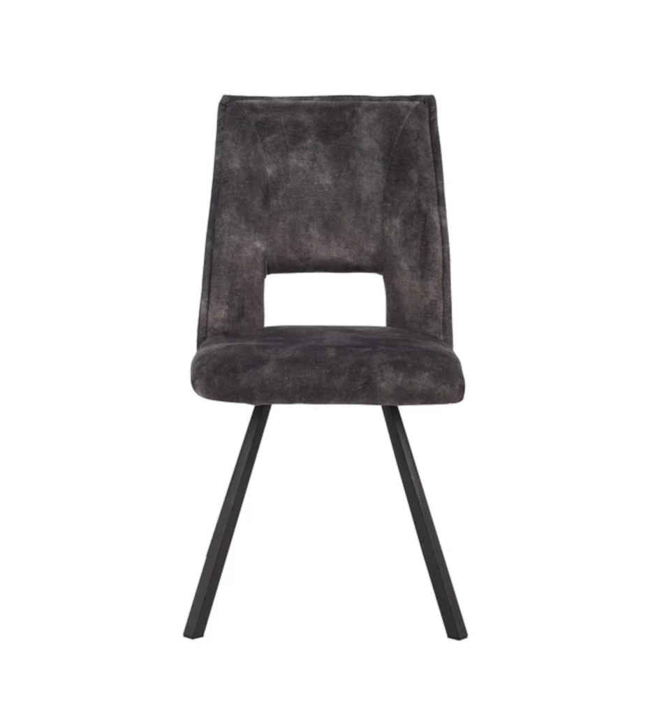 #CHAISES -TISSU ANTHRACITE-16100GA-LEO