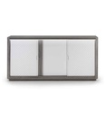#BUFFET 3 PORTES-180CM-CHENE GRIS/BLANC-CARTESIA