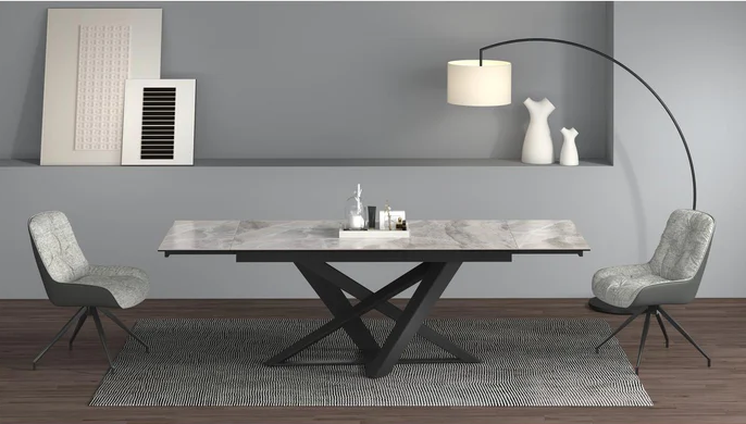 #TABLE CERAMIQUE 180(260)CM-GRIS-PALMA 57501GR