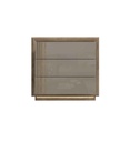 #COMMODE 3T-AVEC ECLAIRAGE-102,6CM-CHENE ARTIC/BEIGE BRILLANT-SVNK211B-SAVONA