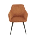 CHAISE AVEC ACCOUDOIR 14721TC - COLORADO-VELOUR CÔTELÉ MARRON