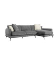 #ANGLE DROIT 2S+CH-CFL-S520-TISSU LINEN FABRIC-ENJOY-456 D.GREY-BALTIQUE