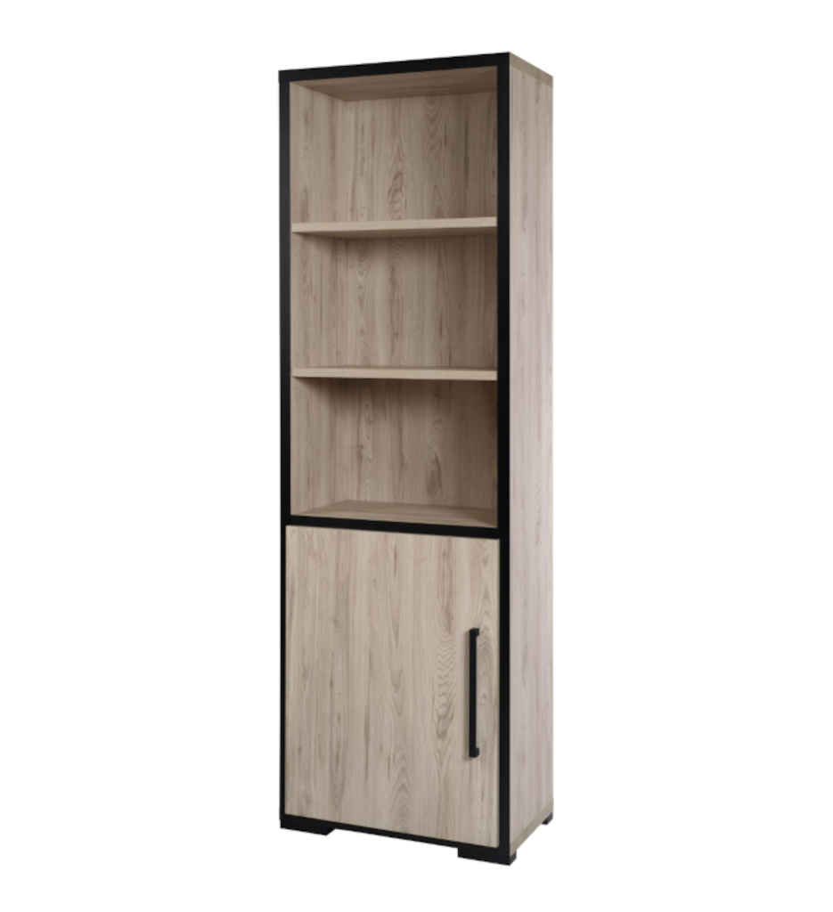 #BIBLIOTHEQUE- 1 PORTE + TABLETTES-COASTLAND OAK-SIERRA