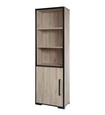 BIBLIOTHEQUE- 1 PORTE + TABLETTES-COASTLAND OAK-SIERRA