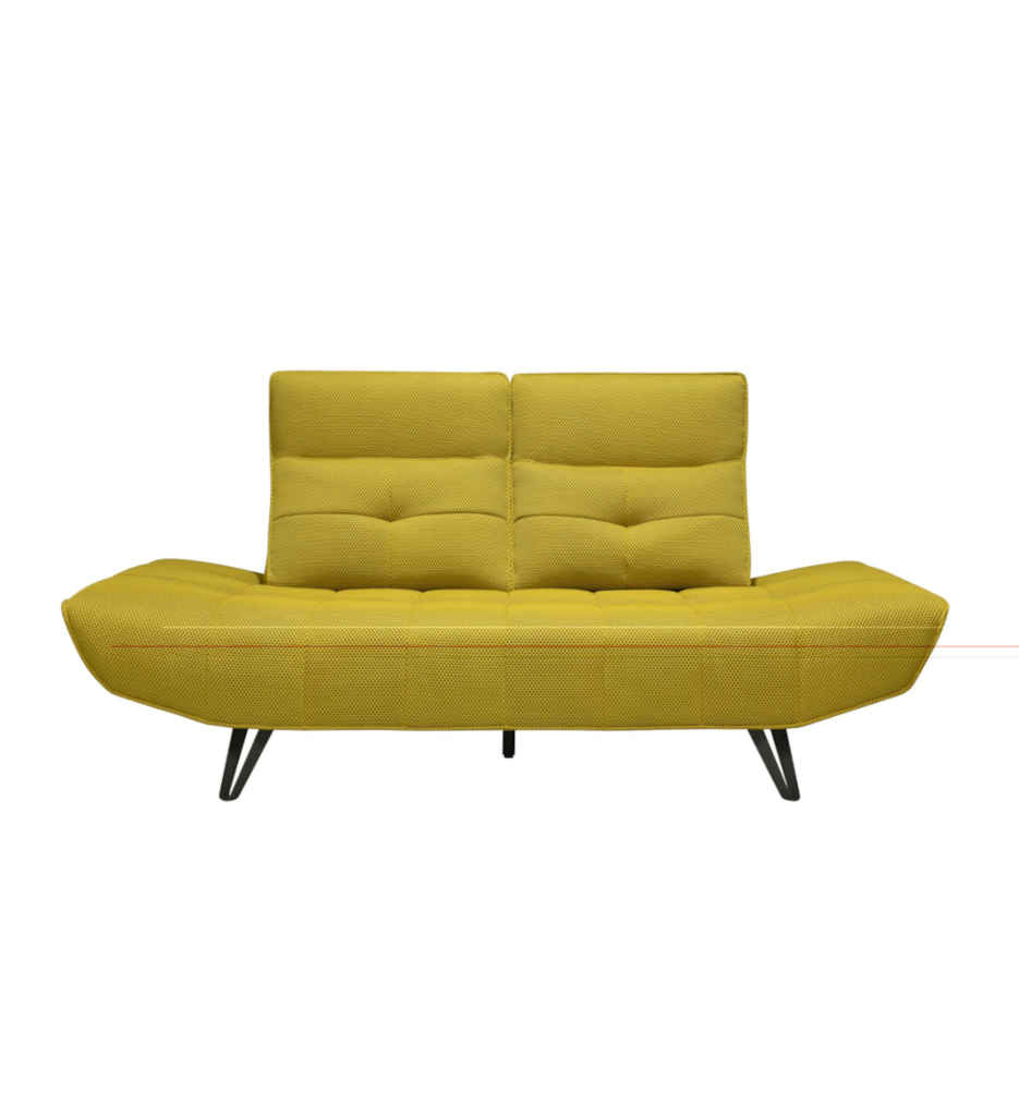 #CANAPE 2PL (2S) AV/REC-2 DOS ELEC+ 2 TETIERE REGLABLE-BS6B5BP01-1810-BP-E-TISSU 3D-11B YELLOW